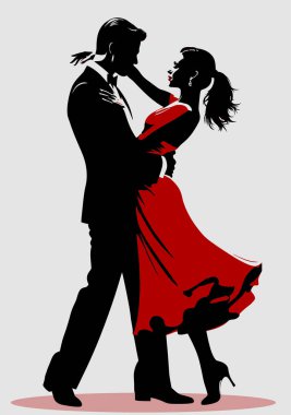 Zarif çift tutkulu bir dans sergiliyor, romantizm ve bağ kuruyor.