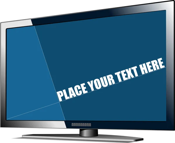 Flat tv screen. Display. Vector illustration — Stock Vector