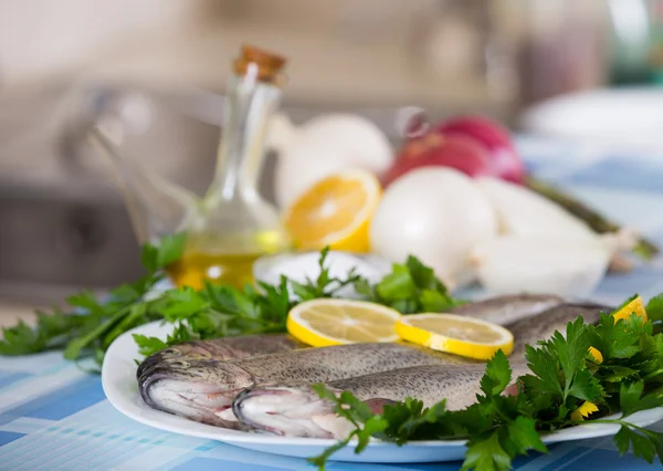 海うなぎ魚料理の準備ができて — ストック写真