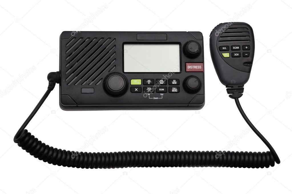 VHF marine boat radio transceiver Stock Photo by ©Jim_Filim 105231582