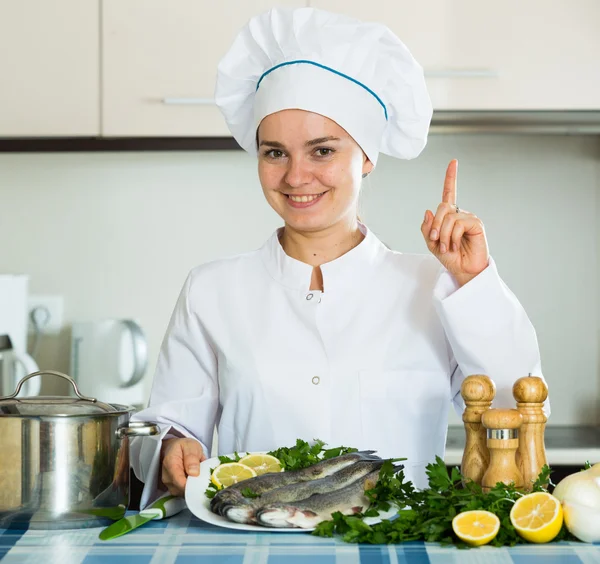 Professionele chef-kok koken — Stockfoto