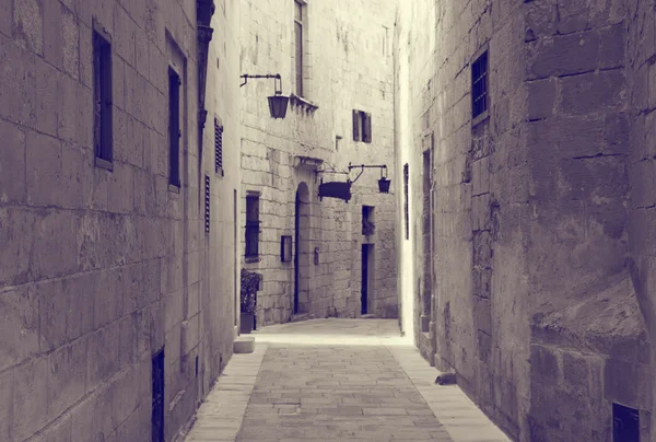 Old narrow  street of european town — Stock Photo, Image