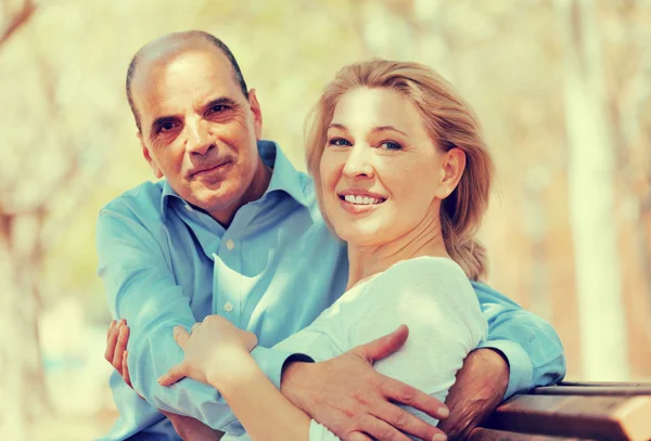 Mature couple in love outdoor — Stock Photo, Image