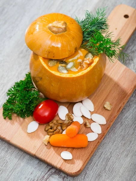 Bild der Kürbissuppe. — Stockfoto