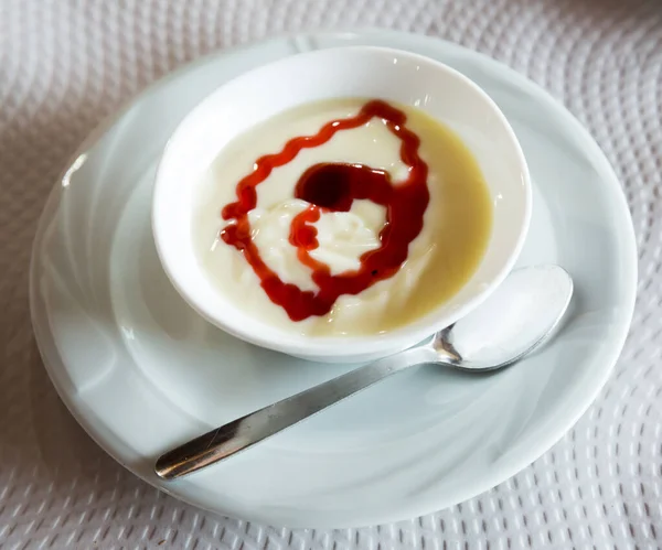 Natilla Tipik Süt Yumurta Şekerden Yapılmış Tatlı Spanya — Stok fotoğraf