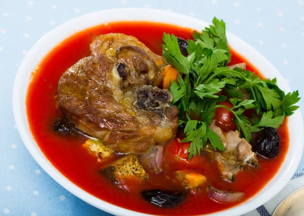 Heerlijke rijke tomatensoep — Stockfoto