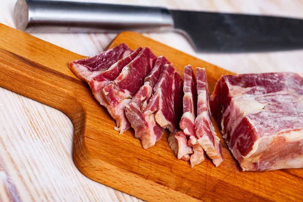 Lacon curado - iguaria nacional espanhola, presunto de porco jerky — Fotografia de Stock