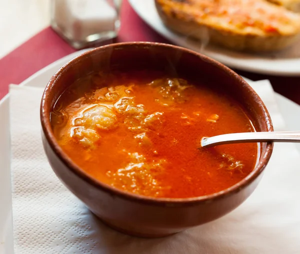 Sopa de ajo castellano — Foto de Stock