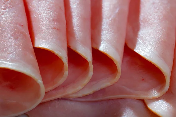 Repas espagnol savoureux jambon tranché sur la table, personne — Photo