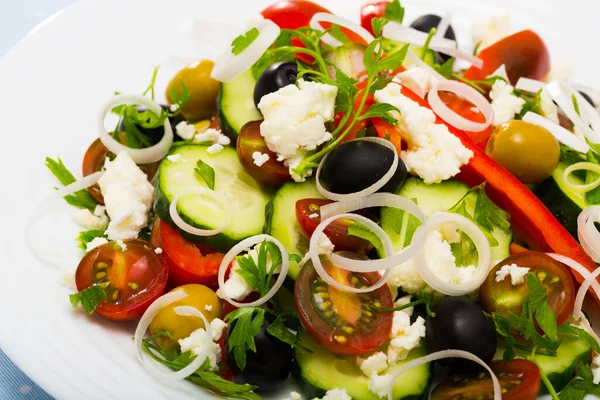 Fotografie van bord met Shopska salade — Stockfoto