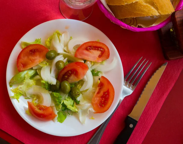 Vista superior de ensalada de estilo valenciano — Foto de Stock