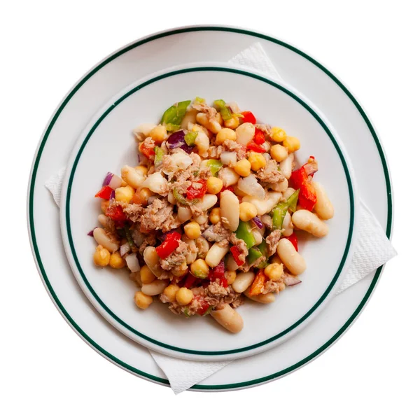 Empedrado - spanish bean salad with vegetables — Stock Photo, Image