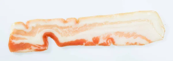 Panceta curada, jamón sobre blanco — Foto de Stock