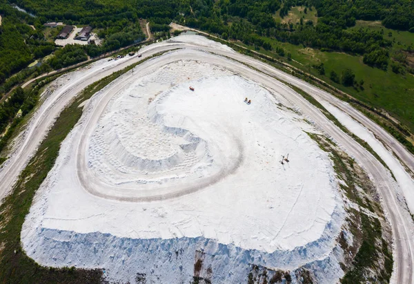 Aerial view of White Mountain near Voskresensk — Stock Photo, Image