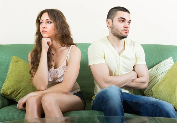 Young couple having conflict at home — Stock Photo, Image