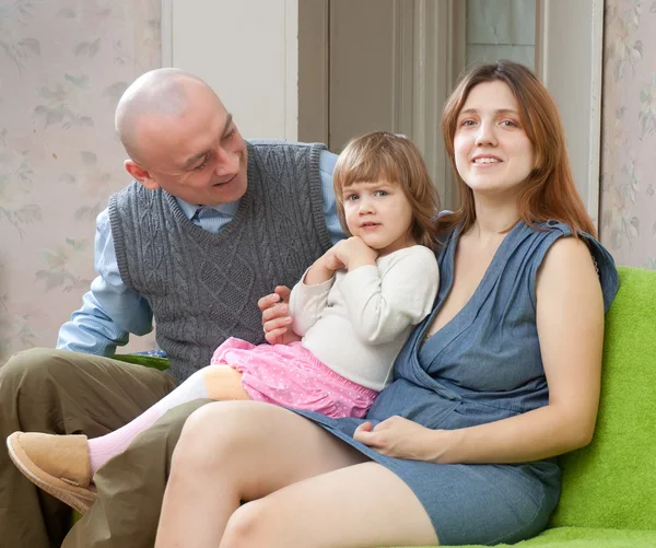 Happy parents with сhild — Stock Photo, Image