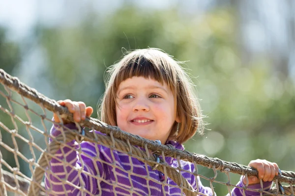 Rire bébé fille — Photo