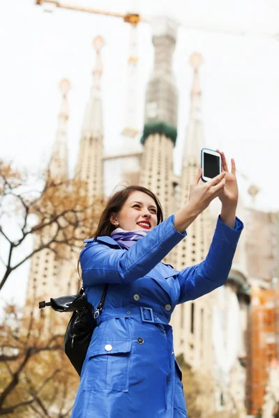 Vrouw in barcelona — Stockfoto