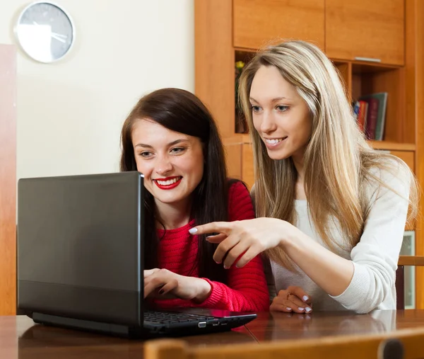 Mulheres com laptop — Fotografia de Stock