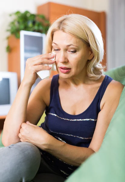 Lonely mature woman — Stock Photo, Image