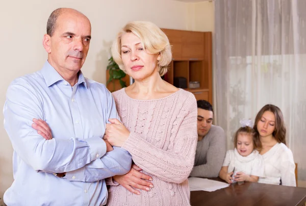 Sad mature couple — Stock Photo, Image