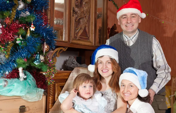 Happy family in christmas — Stock Photo, Image