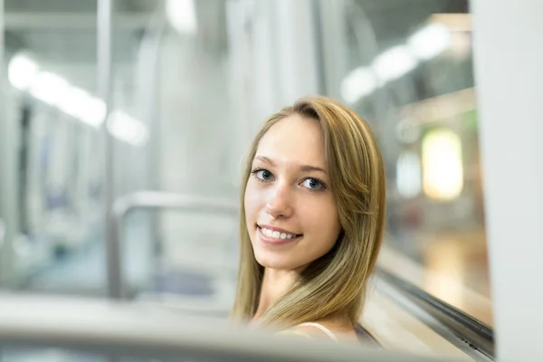 Passagier im Zug der U-Bahn — Stockfoto