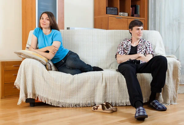 Young family quarrel — Stock Photo, Image