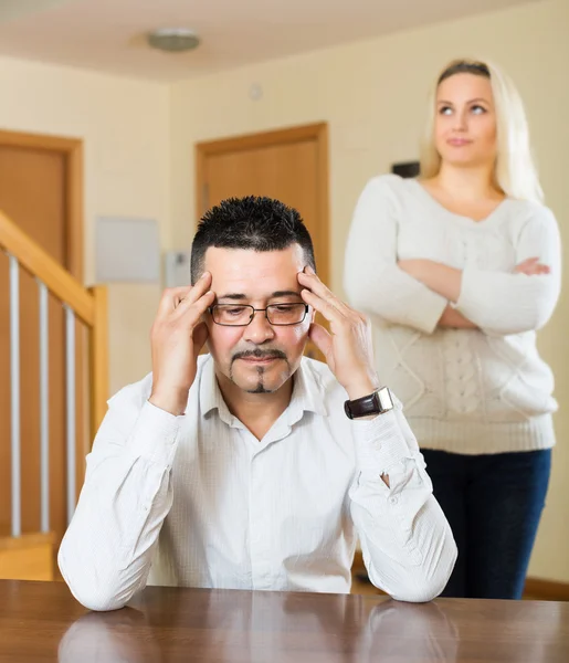 Married couple after quarrel — Stock Photo, Image