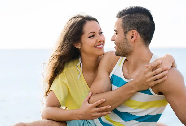 Happy pair having romantic date — Stock Photo, Image