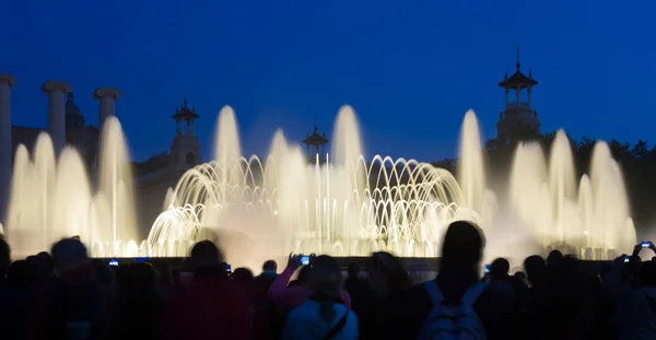 Montjuic brunnen in barcelona — Stockfoto