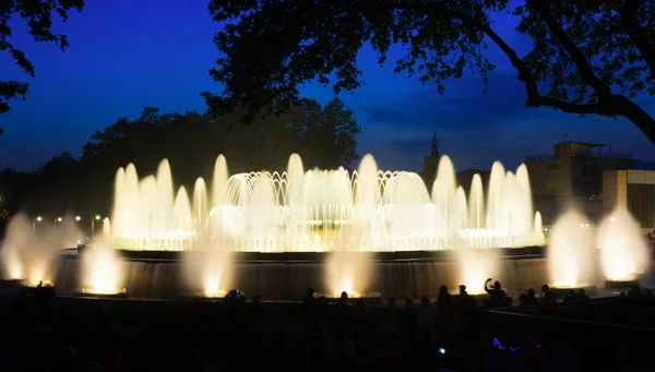 Montjuic brunnen in barcelona — Stockfoto