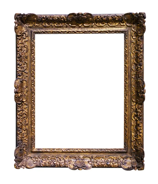 Old picture frame. Isolated over white — Stock Photo, Image