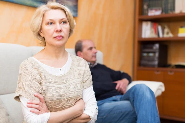 Family conflict in senior couple — Stock Photo, Image