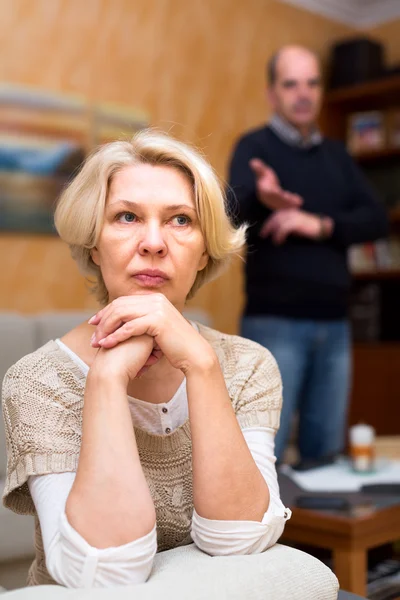 Senior couple having a conflict — Stock Photo, Image