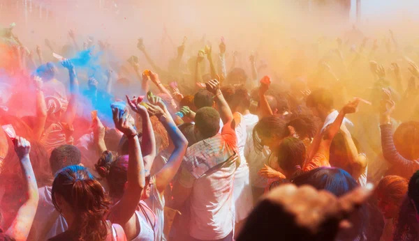 Festival holi em barcelona — Fotografia de Stock