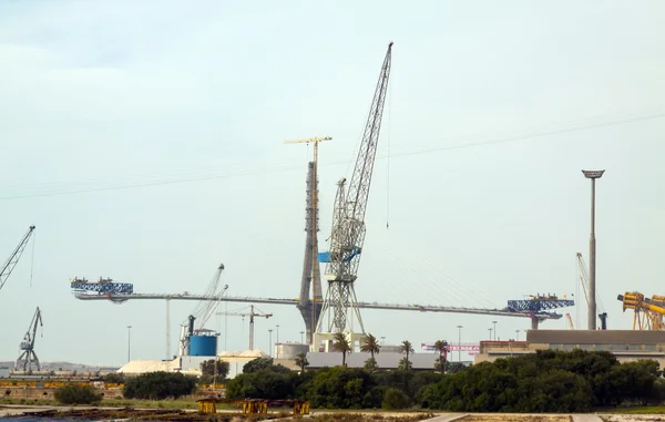 Construction process of La Pepa Bridge — Stock Photo, Image