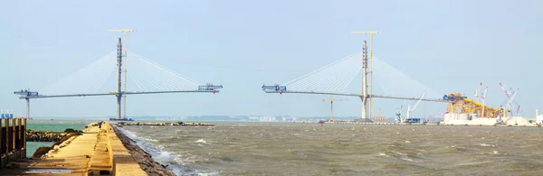 Bauprozess der Pepa-Brücke. — Stockfoto