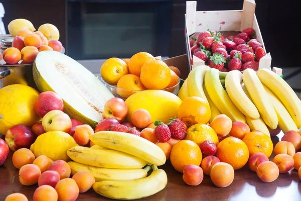 Heap of various fresh fruits — Stock Photo, Image