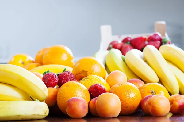 Heap of various fresh fruits — Stock Photo, Image