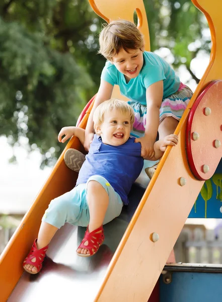 Children playing at playground — Stock Photo, Image