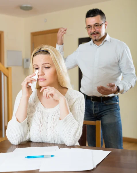 Financial problems in the family — Stock Photo, Image