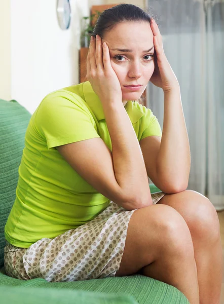 Woman  thinking about her problems — Stock Photo, Image