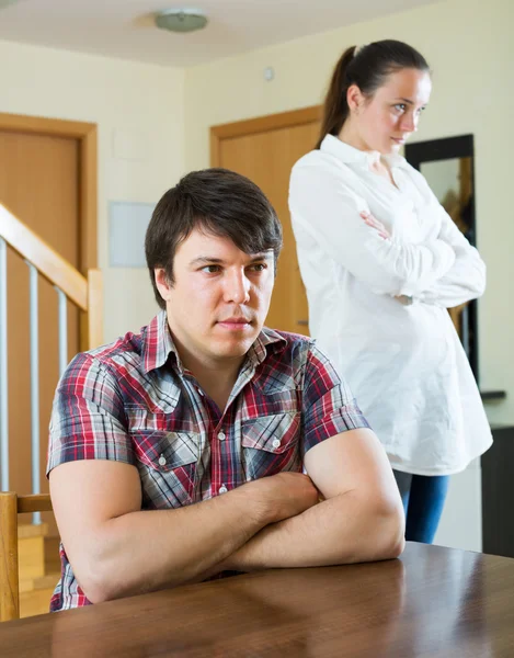 Sad couple during conflict — Stock Photo, Image