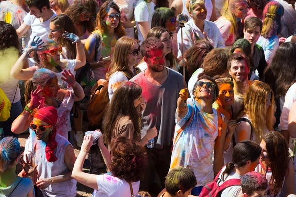 Festival de los colores Holi in Barcelona — Stock Photo, Image