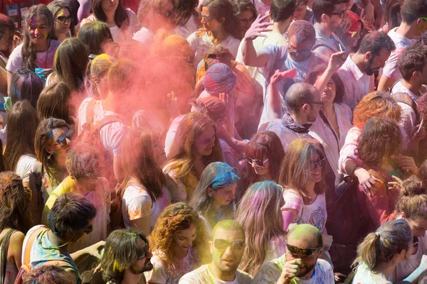 Festival de los colores Holi Barselona 'da — Stok fotoğraf