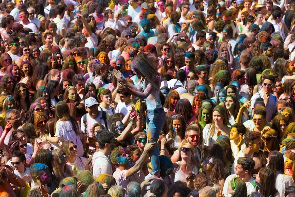 Festival de los colores Holi in Barcelona — Stock Photo, Image