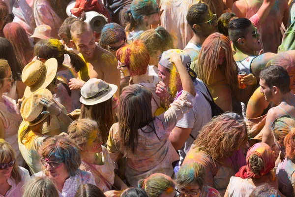 Festival de los colores Holi Barselona 'da — Stok fotoğraf