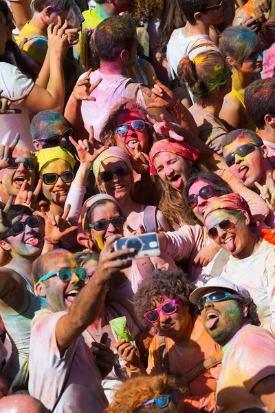 Festival de los colores Holi in Barcelona — Stock Photo, Image