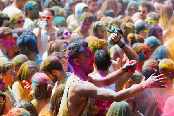 Festival de los colores Holi in Barcelona — Stock Photo, Image